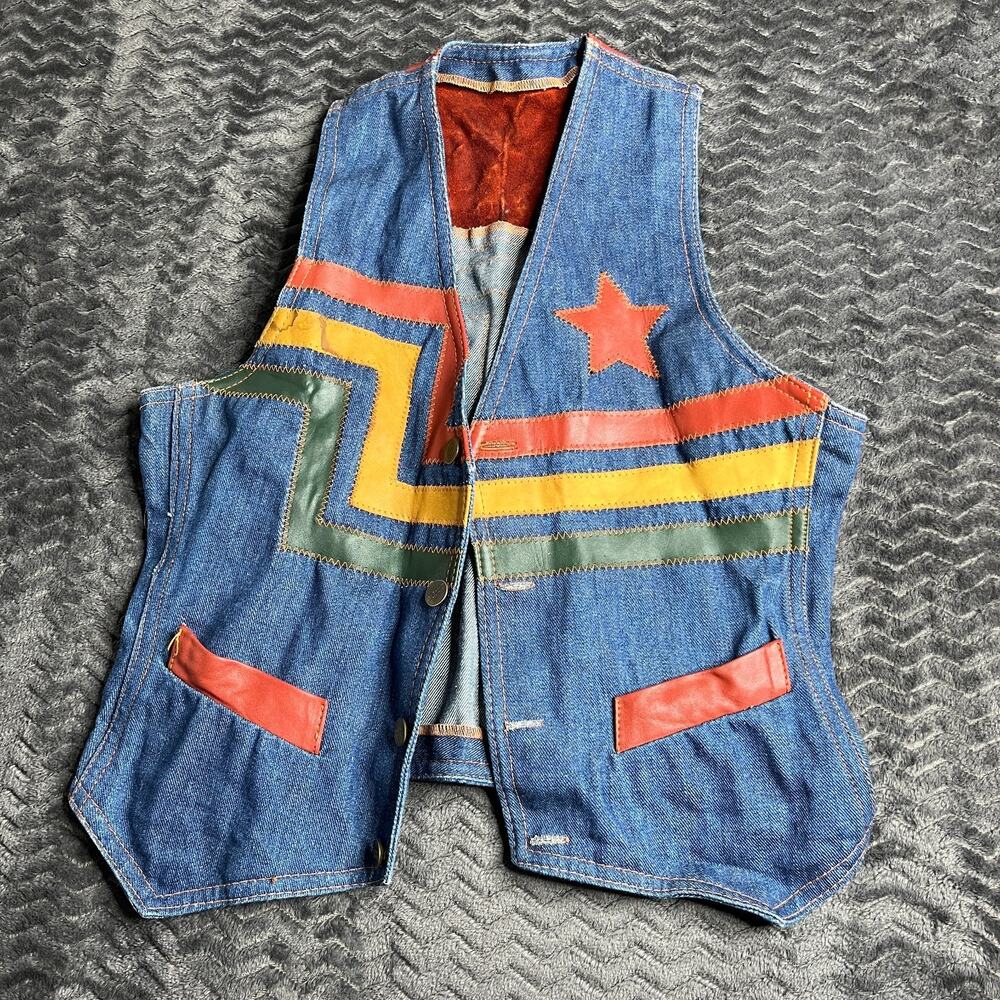 Dr denim & Mr hide denim vest size 38